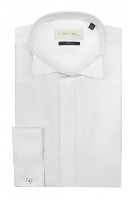 White groom shirt microdesign VIALONE