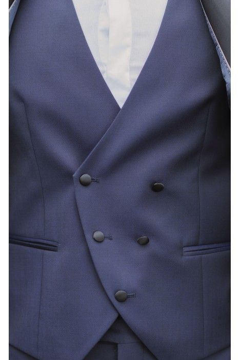 Abito da sposo in lana blu ? Tessuto Zignone 26.24.324 Abito da sposo in lana blu ? Tessuto Zignone 26.24.324