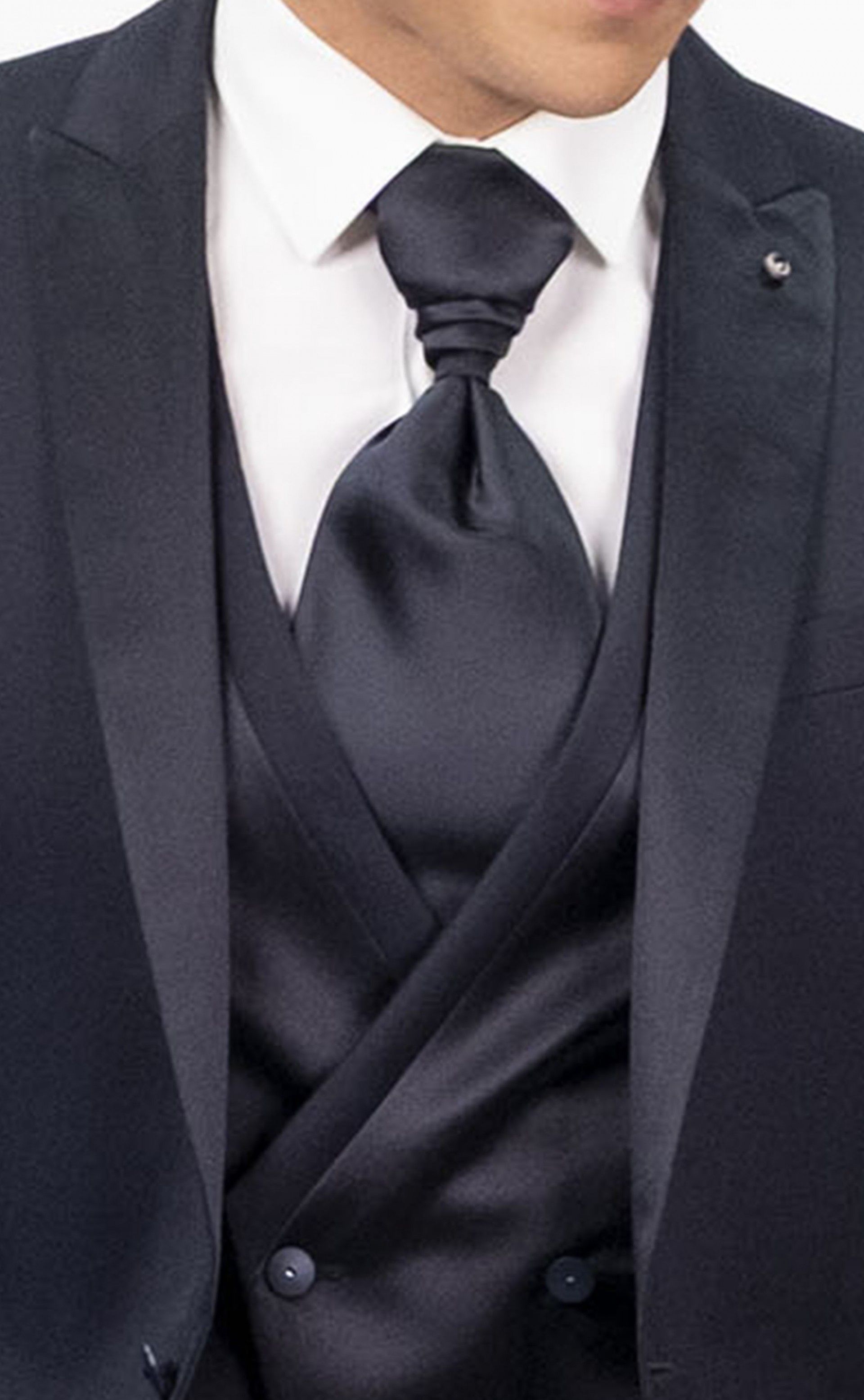 Groom Suit in Wool and Silk Dark Blue ? Zignone Fabric 26.58.307