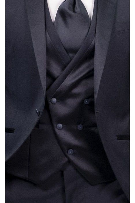 Abito da sposo in lana e seta blu scuro ? Tessuto Zignone 26.58.307 Abito da sposo in lana e seta blu scuro ? Tessuto Zignone 26.58.307