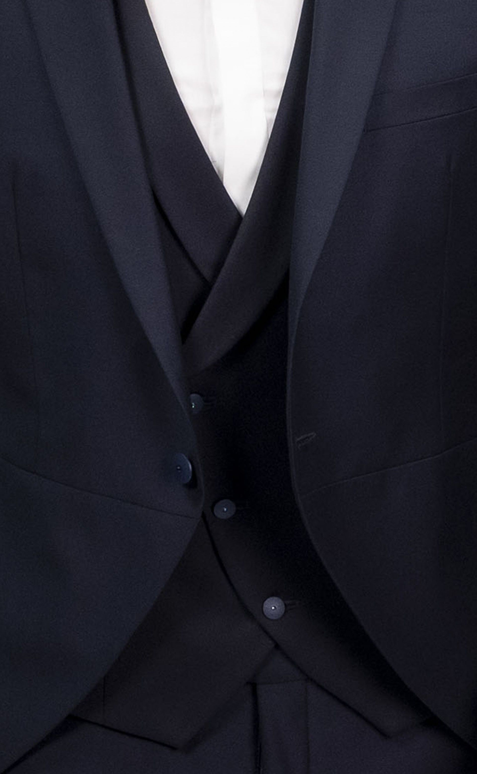 Abito da sposo in lana Super 130's blu scuro ? Tessuto Zignone 26.61.307