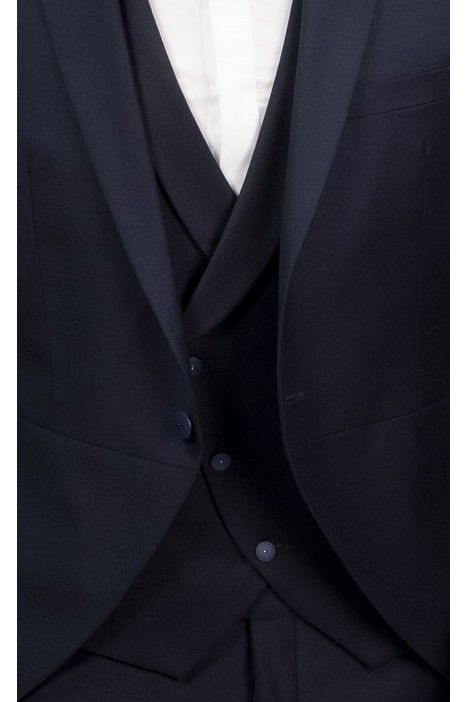 Abito da sposo in lana Super 130's blu scuro ? Tessuto Zignone 26.61.307 Abito da sposo in lana Super 130's blu scuro ? Tessuto Zignone 26.61.307