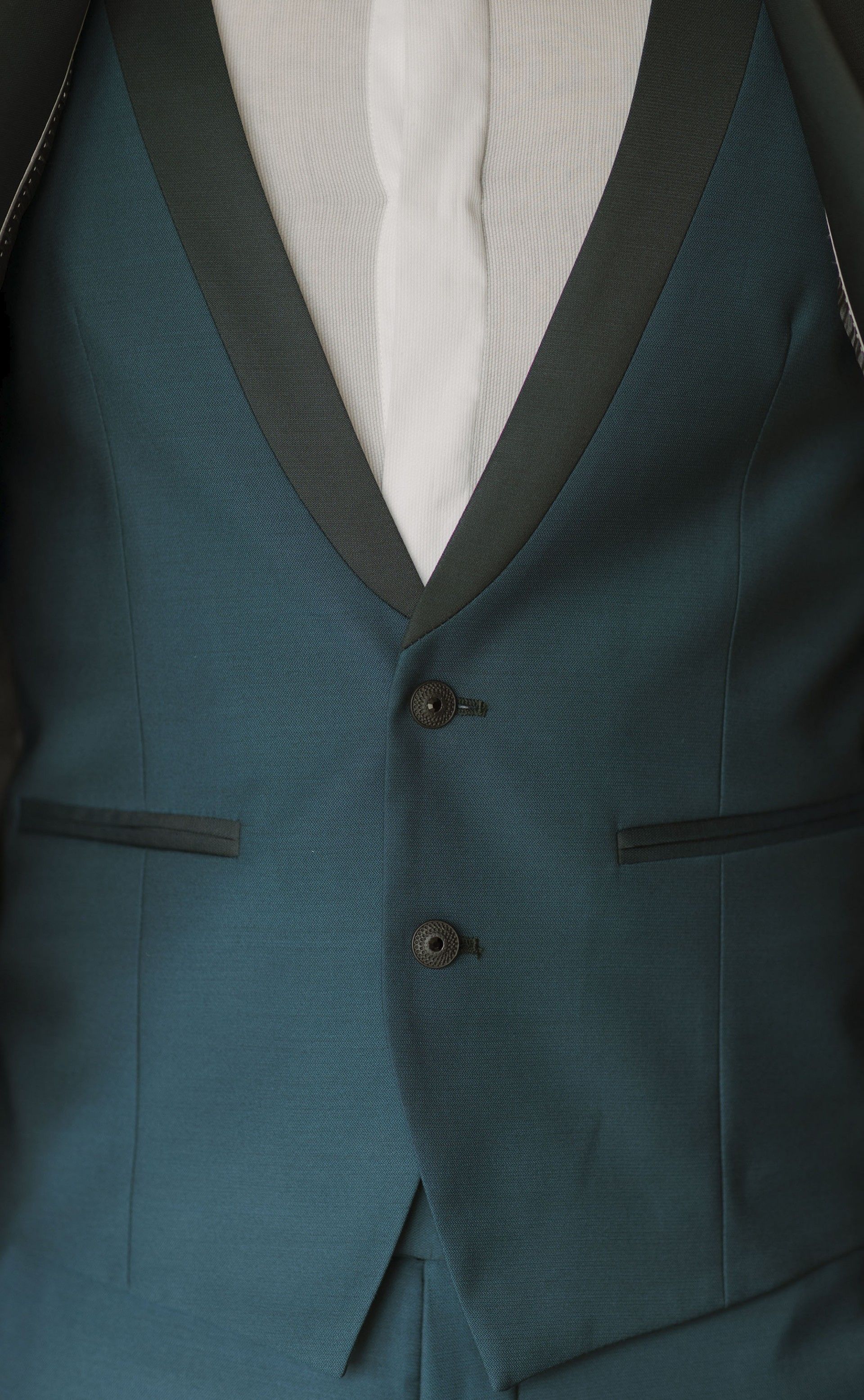 Abito da sposo in lana stretch verde ? Tessuto Zignone 26.01.900