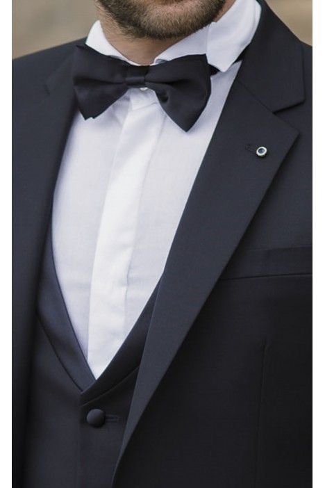 Abito da sposo in lana Super 130's blu scuro ? Tessuto Zignone 26.38.305