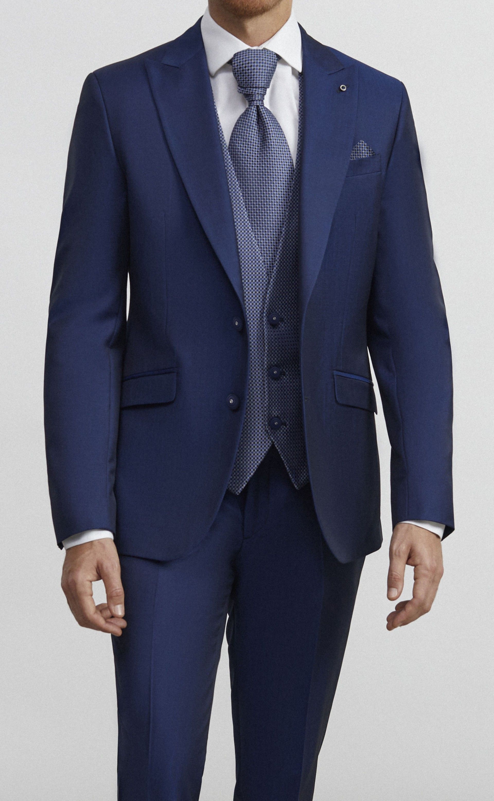Abito da sposo in lana e mohair blu ? Tessuto Vitale Barberis Canonico 26.57.32N