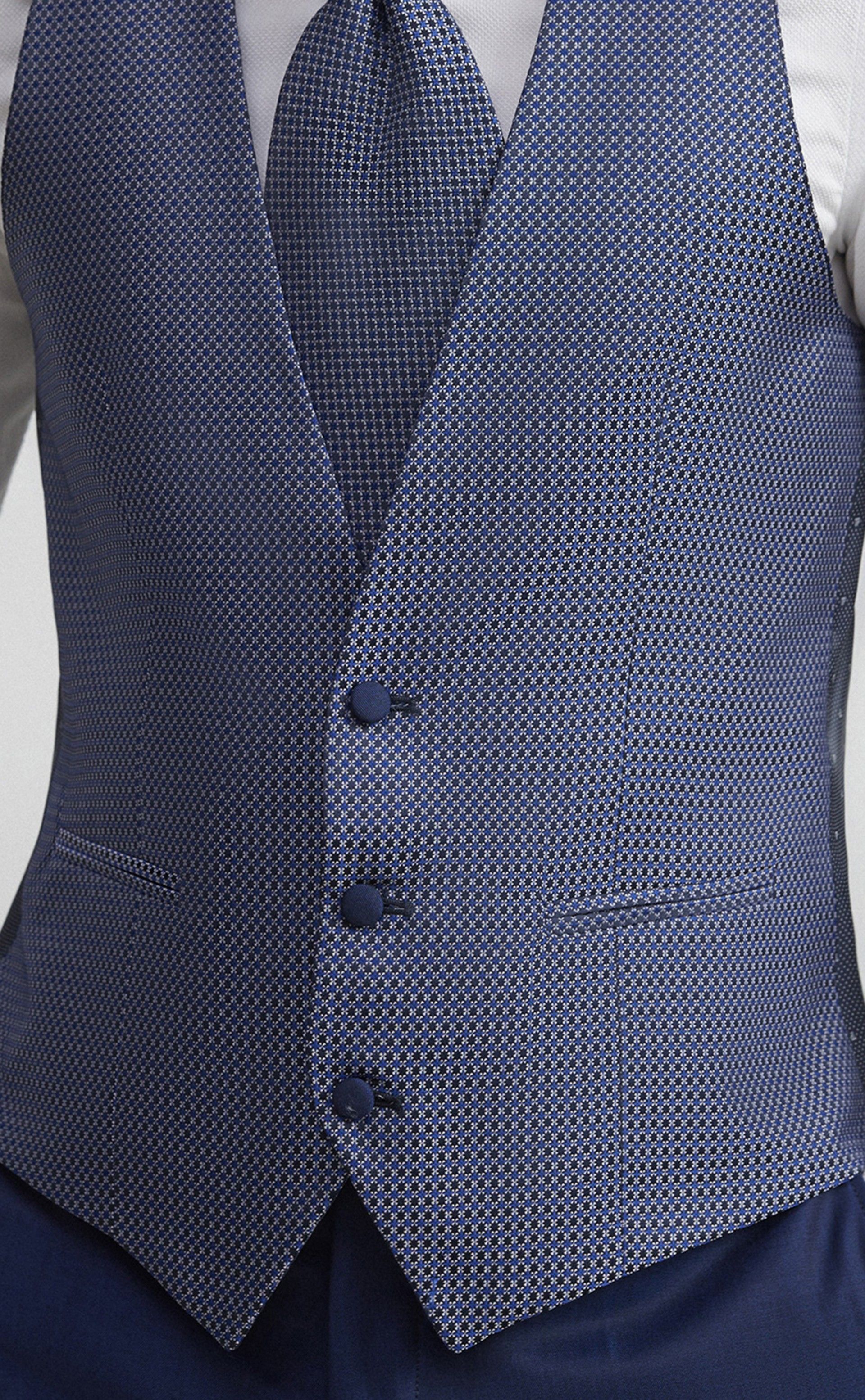 Abito da sposo in lana e mohair blu ? Tessuto Vitale Barberis Canonico 26.57.32N