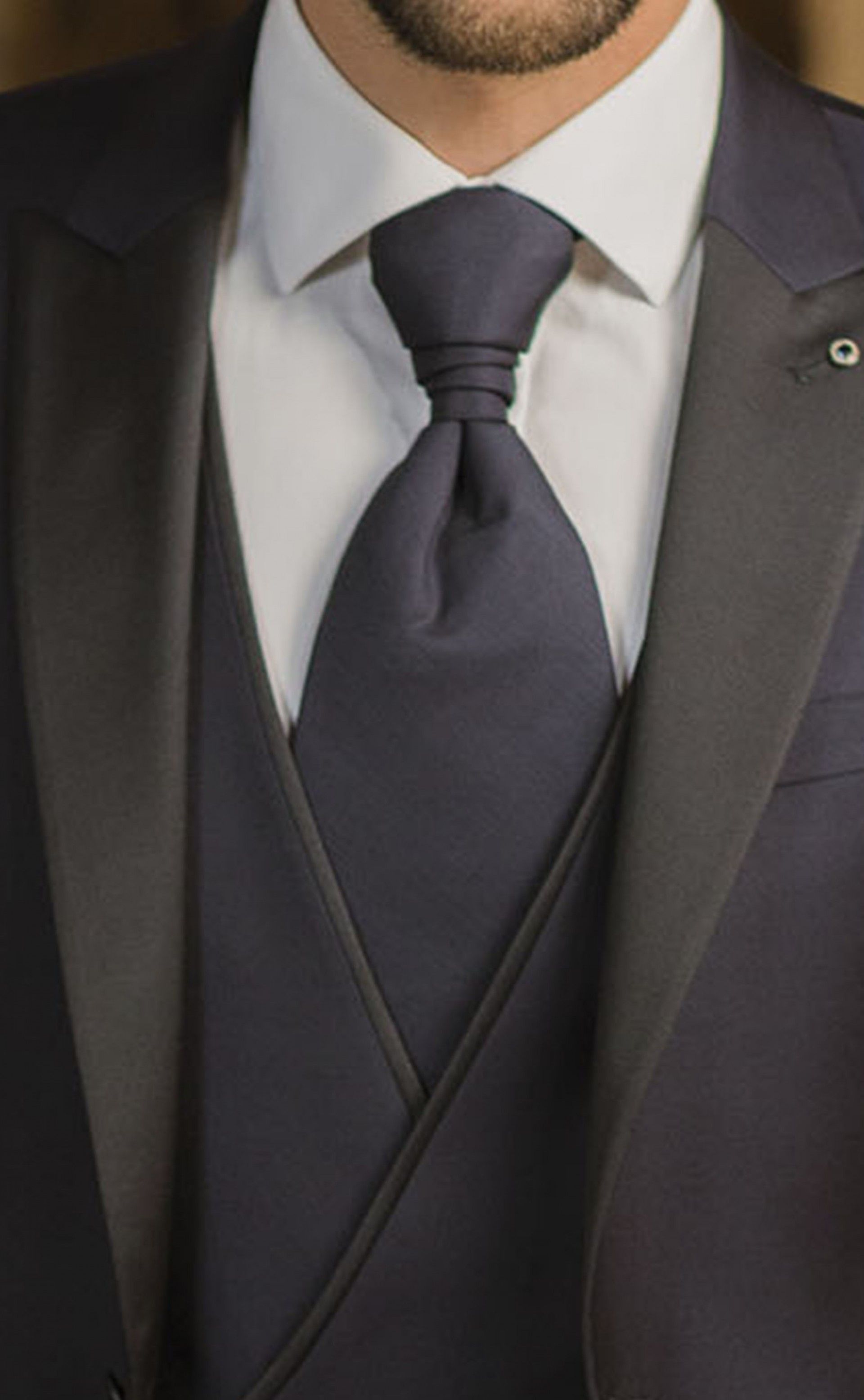 Abito da sposo in lana stretch blu scuro ? Tessuto Zignone 26.02.302